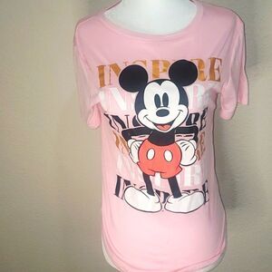 Disney Pink Mickey Mouse Shirt sz M